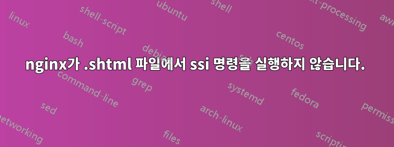 nginx가 .shtml 파일에서 ssi 명령을 실행하지 않습니다.