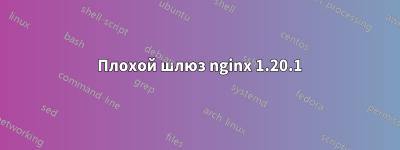 502 Плохой шлюз nginx 1.20.1