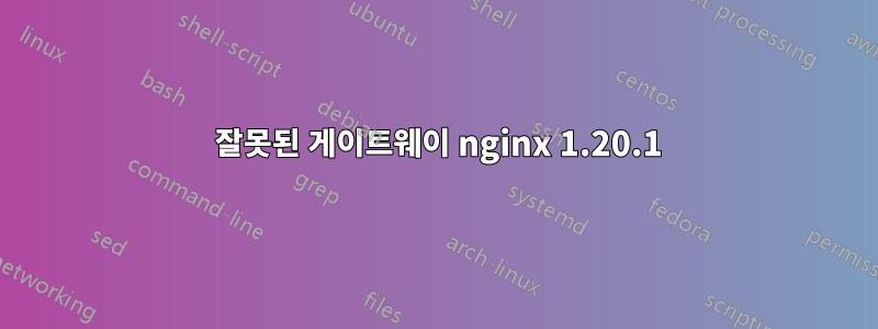 502 잘못된 게이트웨이 nginx 1.20.1