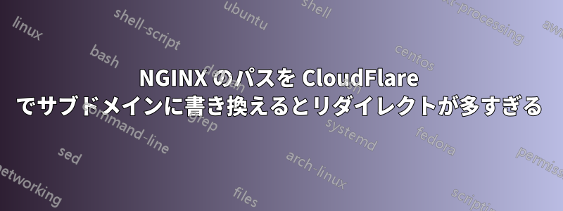 NGINX のパスを CloudFlare でサブドメインに書き換えるとリダイレクトが多すぎる