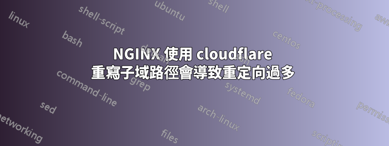 NGINX 使用 cloudflare 重寫子域路徑會導致重定向過多