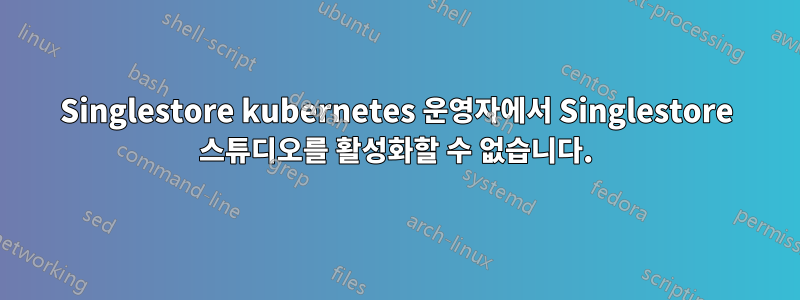 Singlestore kubernetes 운영자에서 Singlestore 스튜디오를 활성화할 수 없습니다.