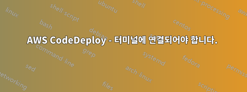 AWS CodeDeploy - 터미널에 연결되어야 합니다.