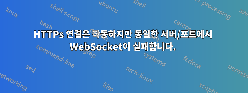 HTTPs 연결은 작동하지만 동일한 서버/포트에서 WebSocket이 실패합니다.