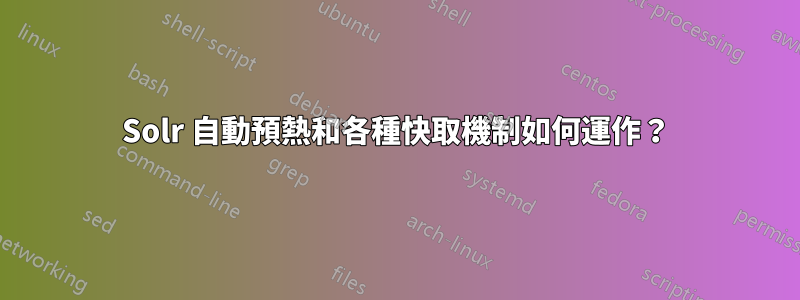 Solr 自動預熱和各種快取機制如何運作？