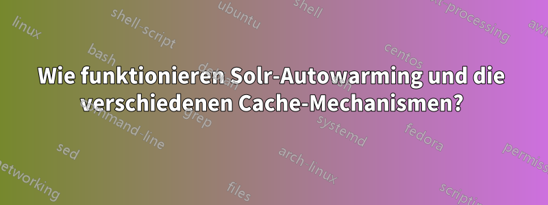 Wie funktionieren Solr-Autowarming und die verschiedenen Cache-Mechanismen?