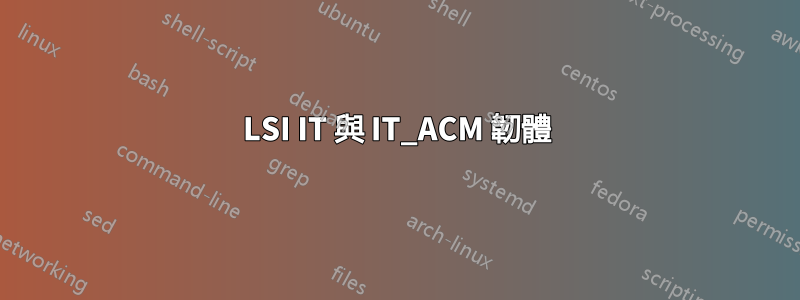 LSI IT 與 IT_ACM 韌體