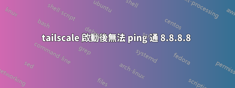 tailscale 啟動後無法 ping 通 8.8.8.8