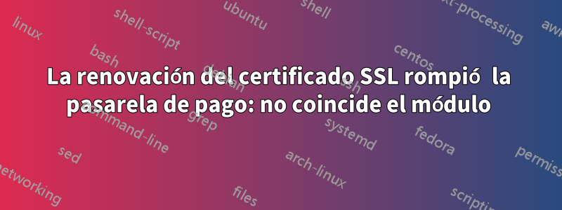 La renovación del certificado SSL rompió la pasarela de pago: no coincide el módulo