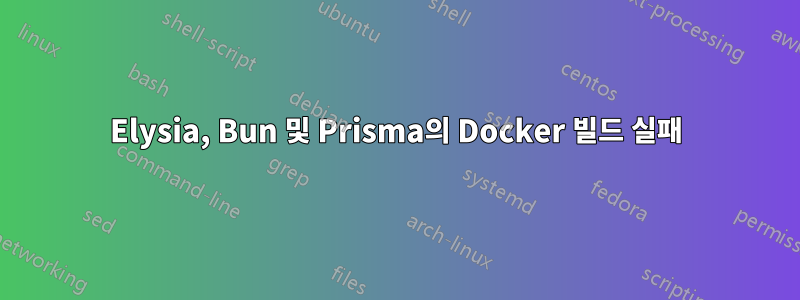 Elysia, Bun 및 Prisma의 Docker 빌드 실패