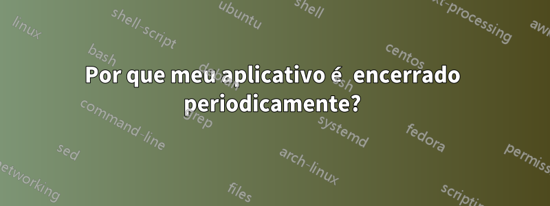 Por que meu aplicativo é encerrado periodicamente?