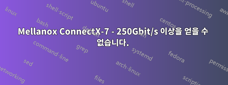 Mellanox ConnectX-7 - 250Gbit/s 이상을 얻을 수 없습니다.