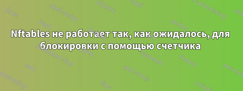 Nftables не работает так, как ожидалось, для блокировки с помощью счетчика