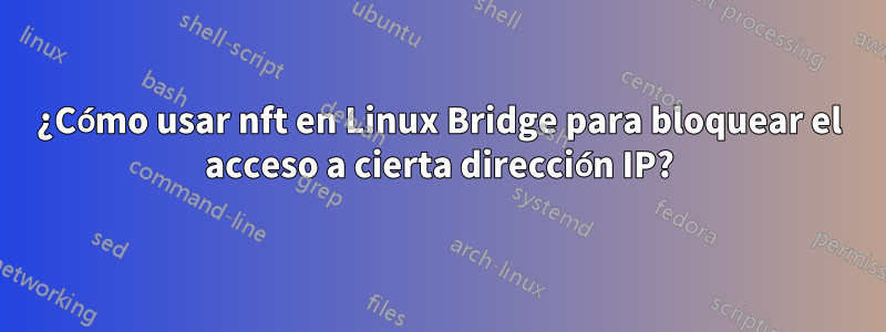 ¿Cómo usar nft en Linux Bridge para bloquear el acceso a cierta dirección IP?