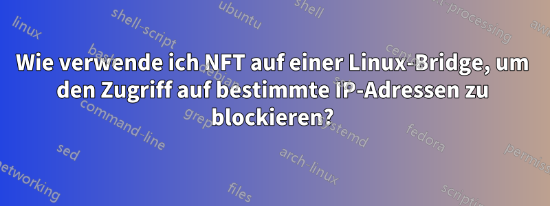 Wie verwende ich NFT auf einer Linux-Bridge, um den Zugriff auf bestimmte IP-Adressen zu blockieren?