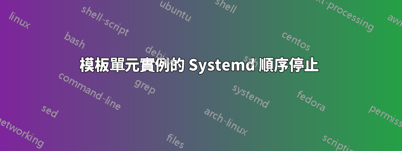 模板單元實例的 Systemd 順序停止