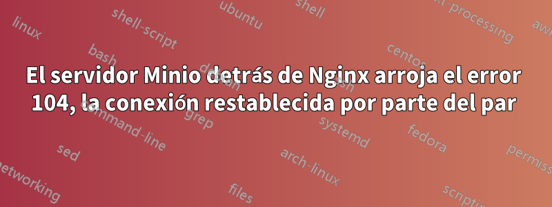 El servidor Minio detrás de Nginx arroja el error 104, la conexión restablecida por parte del par