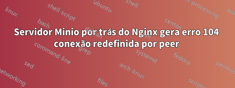 Servidor Minio por trás do Nginx gera erro 104 conexão redefinida por peer