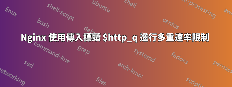 Nginx 使用傳入標頭 $http_q 進行多重速率限制