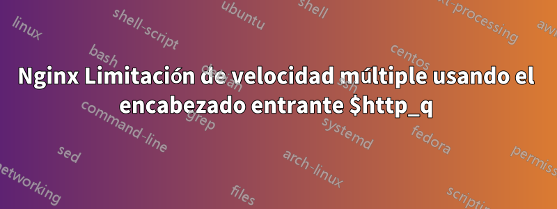 Nginx Limitación de velocidad múltiple usando el encabezado entrante $http_q