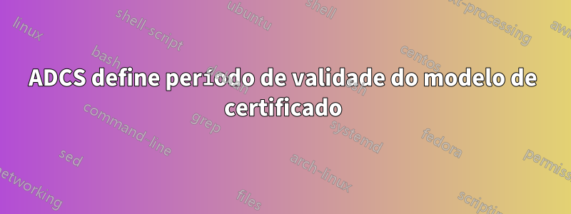 ADCS define período de validade do modelo de certificado