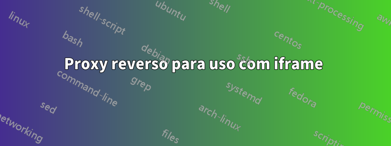 Proxy reverso para uso com iframe