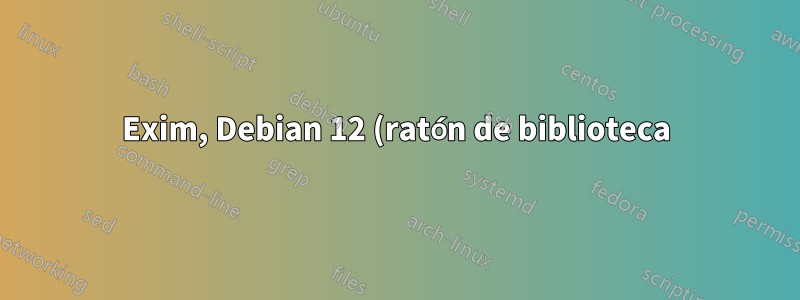 Exim, Debian 12 (ratón de biblioteca): '..Maildir/' contaminado (nombre de archivo o directorio para el transporte maildir_local_delivery) no permitido