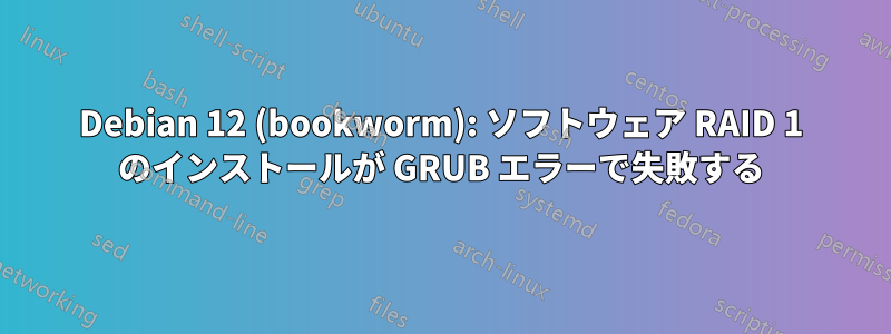 Debian 12 (bookworm): ソフトウェア RAID 1 のインストールが GRUB エラーで失敗する