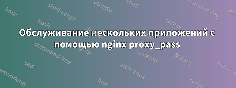 Обслуживание нескольких приложений с помощью nginx proxy_pass