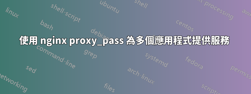 使用 nginx proxy_pass 為多個應用程式提供服務