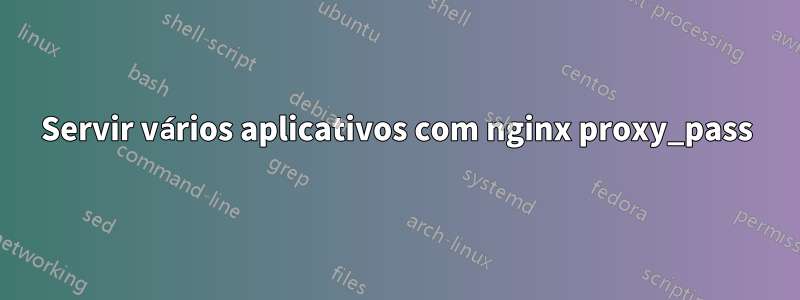 Servir vários aplicativos com nginx proxy_pass