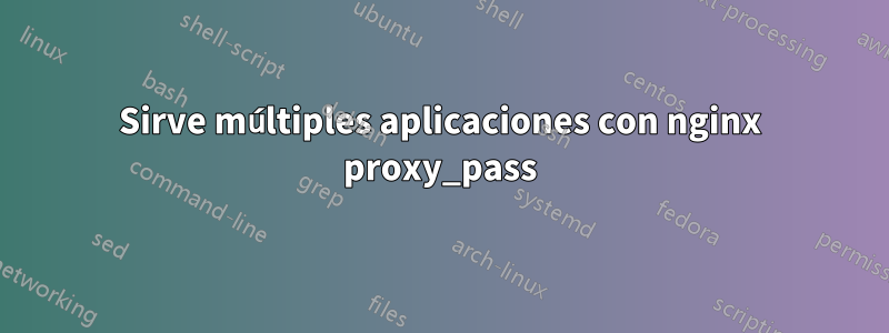 Sirve múltiples aplicaciones con nginx proxy_pass