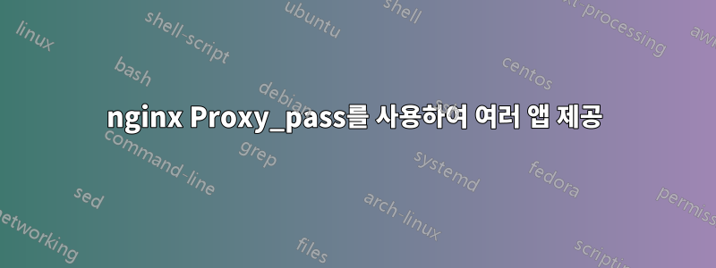 nginx Proxy_pass를 사용하여 여러 앱 제공