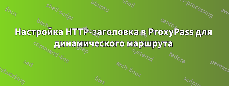 Настройка HTTP-заголовка в ProxyPass для динамического маршрута