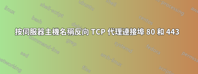 按伺服器主機名稱反向 TCP 代理連接埠 80 和 443 