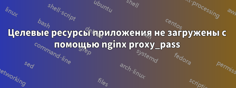 Целевые ресурсы приложения не загружены с помощью nginx proxy_pass