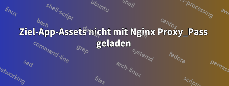 Ziel-App-Assets nicht mit Nginx Proxy_Pass geladen