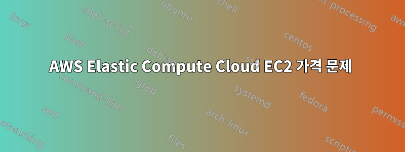 AWS Elastic Compute Cloud EC2 가격 문제