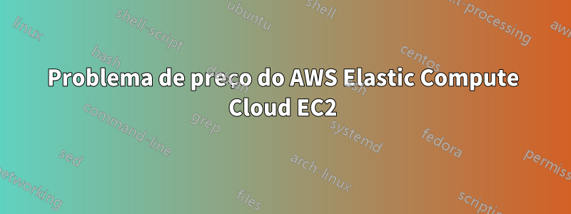 Problema de preço do AWS Elastic Compute Cloud EC2