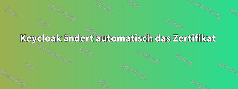 Keycloak ändert automatisch das Zertifikat