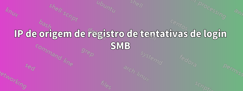 IP de origem de registro de tentativas de login SMB