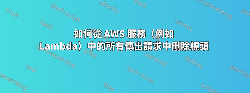 如何從 AWS 服務(例如 Lambda)中的所有傳出請求中刪除標頭