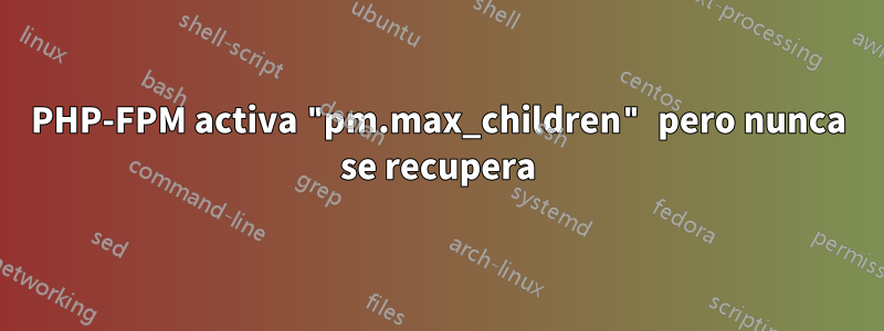 PHP-FPM activa "pm.max_children" pero nunca se recupera
