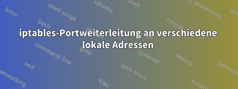 iptables-Portweiterleitung an verschiedene lokale Adressen