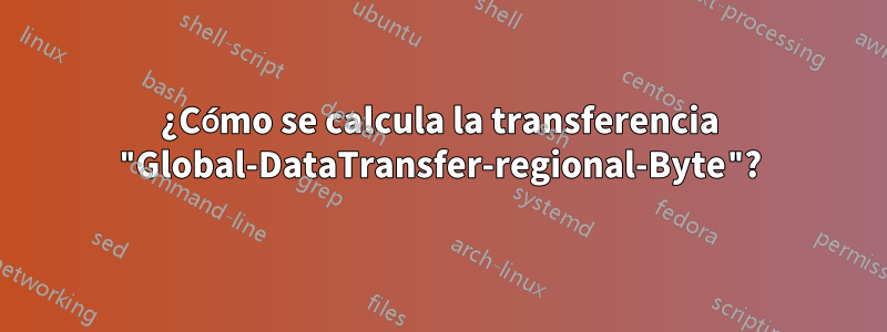 ¿Cómo se calcula la transferencia "Global-DataTransfer-regional-Byte"?