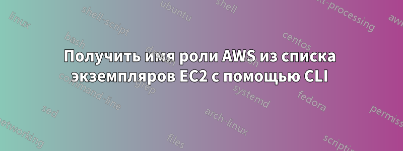 Получить имя роли AWS из списка экземпляров EC2 с помощью CLI