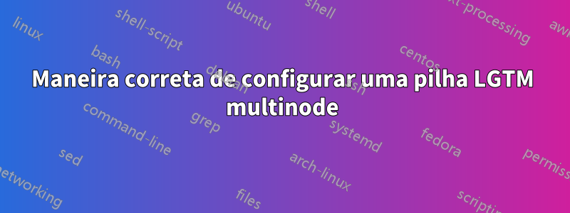 Maneira correta de configurar uma pilha LGTM multinode