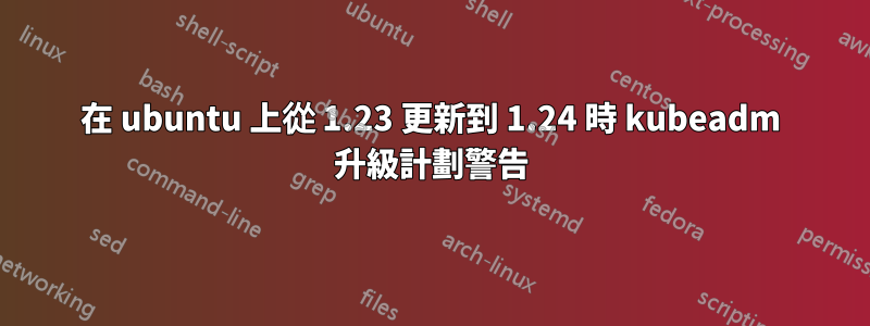 在 ubuntu 上從 1.23 更新到 1.24 時 kubeadm 升級計劃警告
