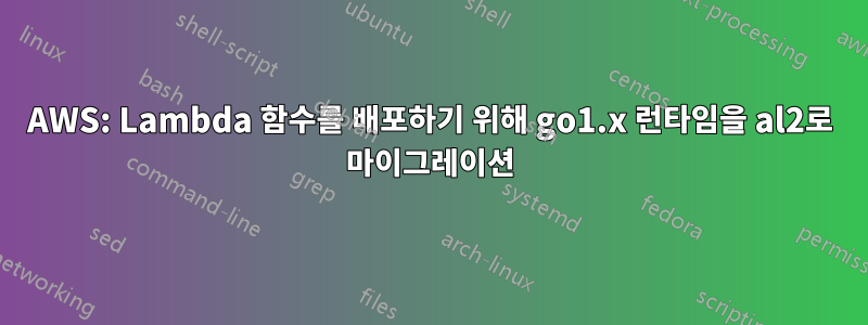 AWS: Lambda 함수를 배포하기 위해 go1.x 런타임을 al2로 마이그레이션