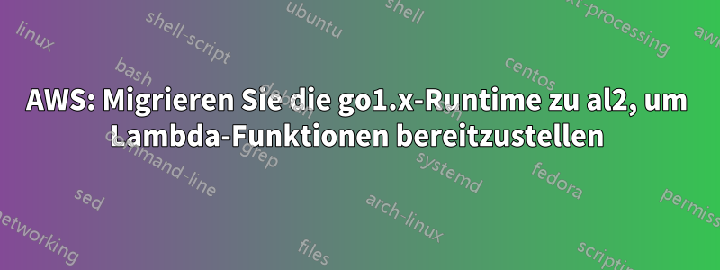 AWS: Migrieren Sie die go1.x-Runtime zu al2, um Lambda-Funktionen bereitzustellen